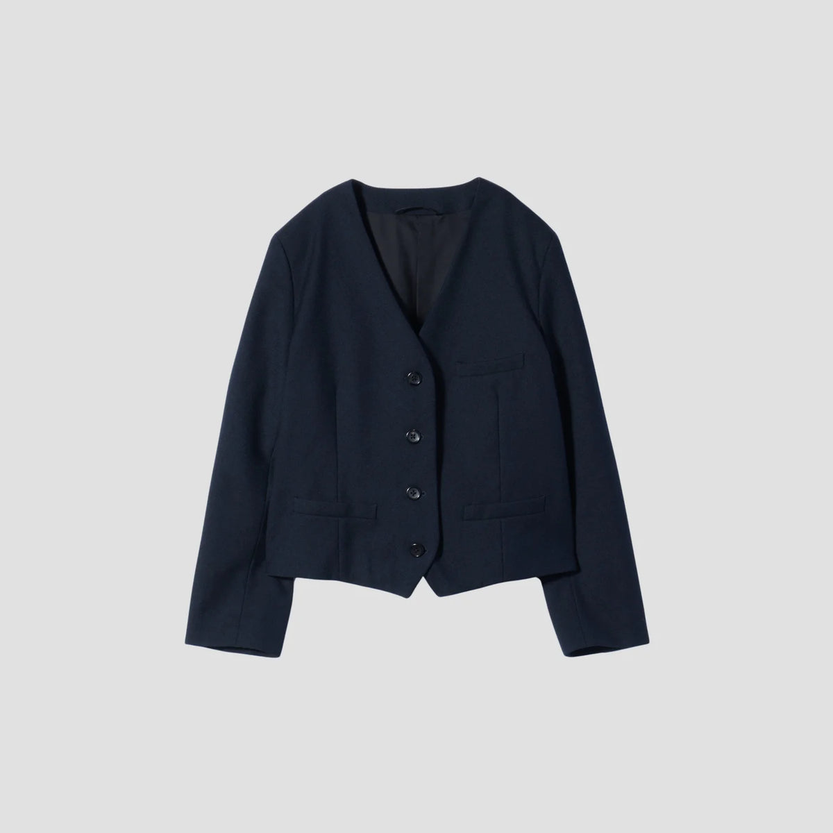 WASHED WOOL SERGE JACKET