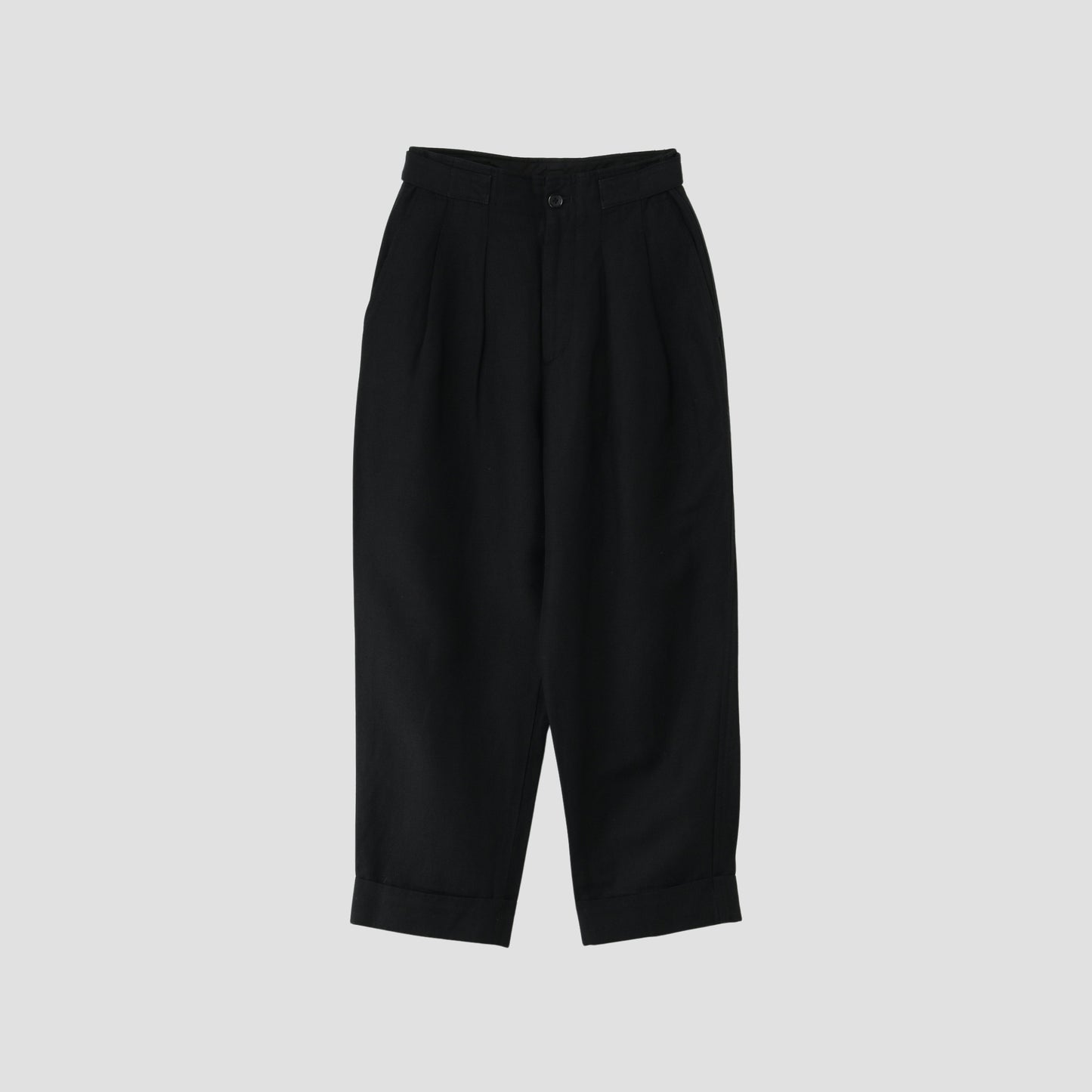LINEN WOOL TWILL TROUSERS