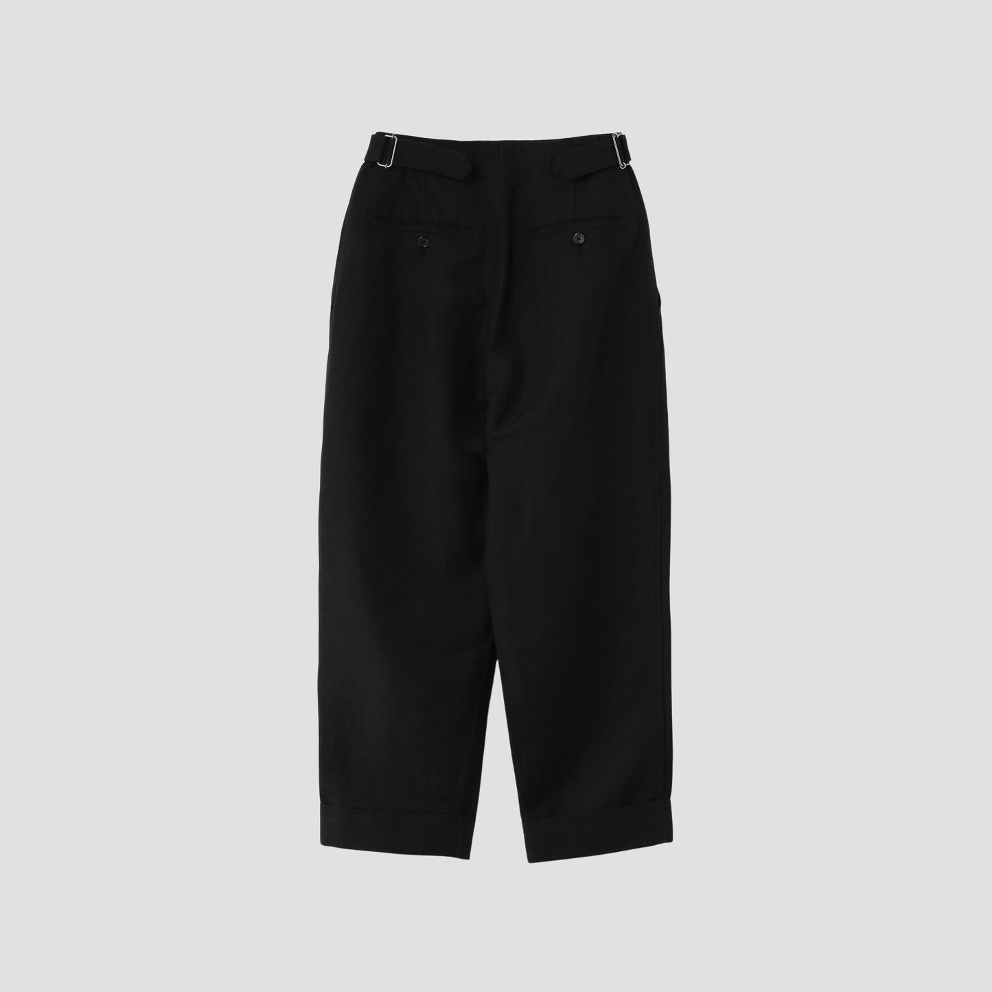 LINEN WOOL TWILL TROUSERS