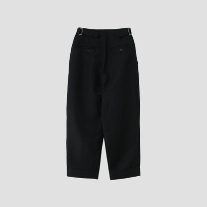 LINEN WOOL TWILL TROUSERS