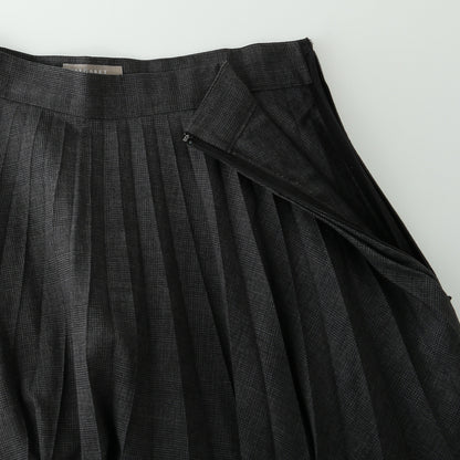 PRINCE OF WALES CHECK WOOL BLEND SKIRT