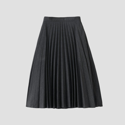 PRINCE OF WALES CHECK WOOL BLEND SKIRT