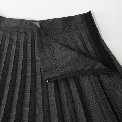 PRINCE OF WALES CHECK WOOL BLEND SKIRT