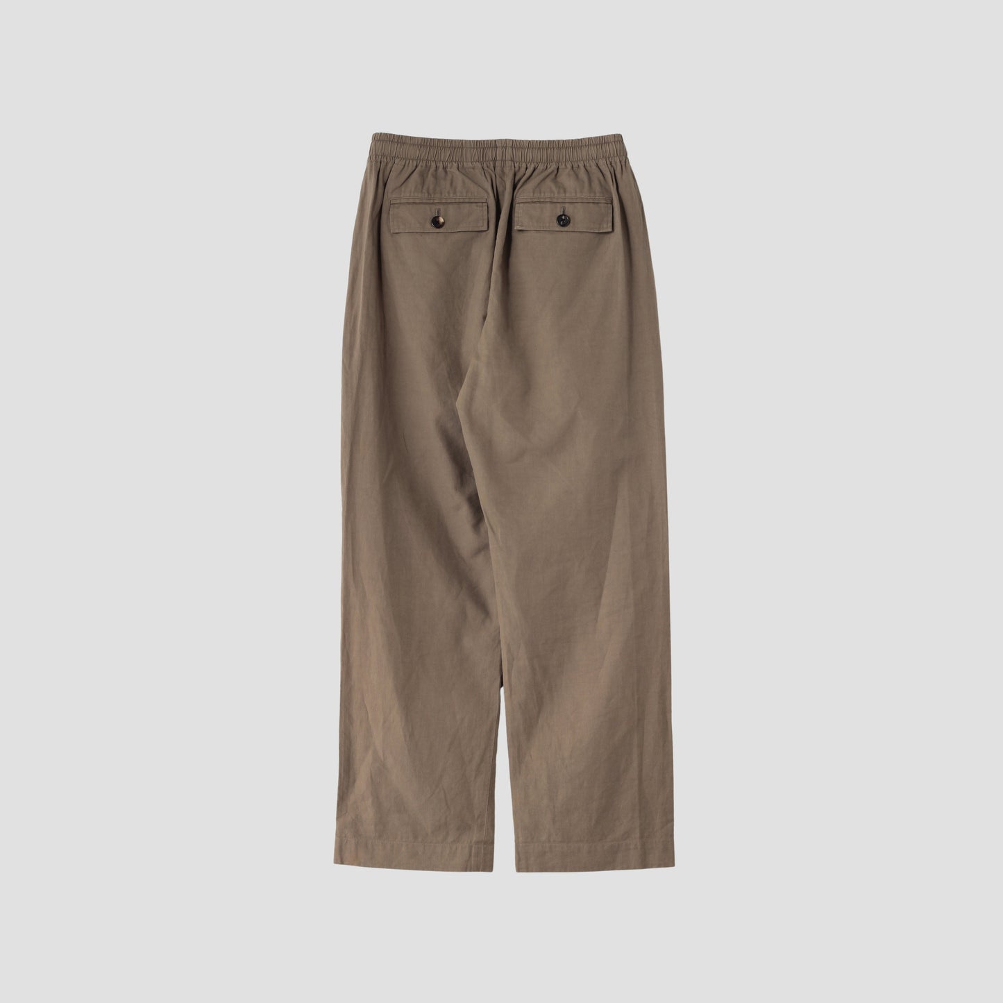 LINEN COTTON TWILL TROUSERS