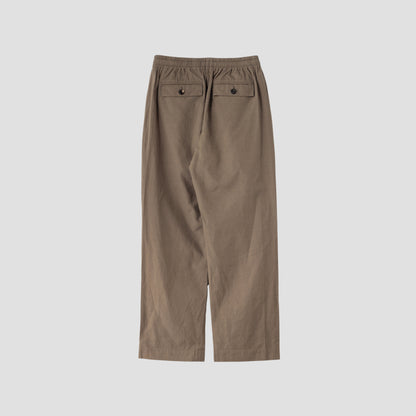 LINEN COTTON TWILL TROUSERS