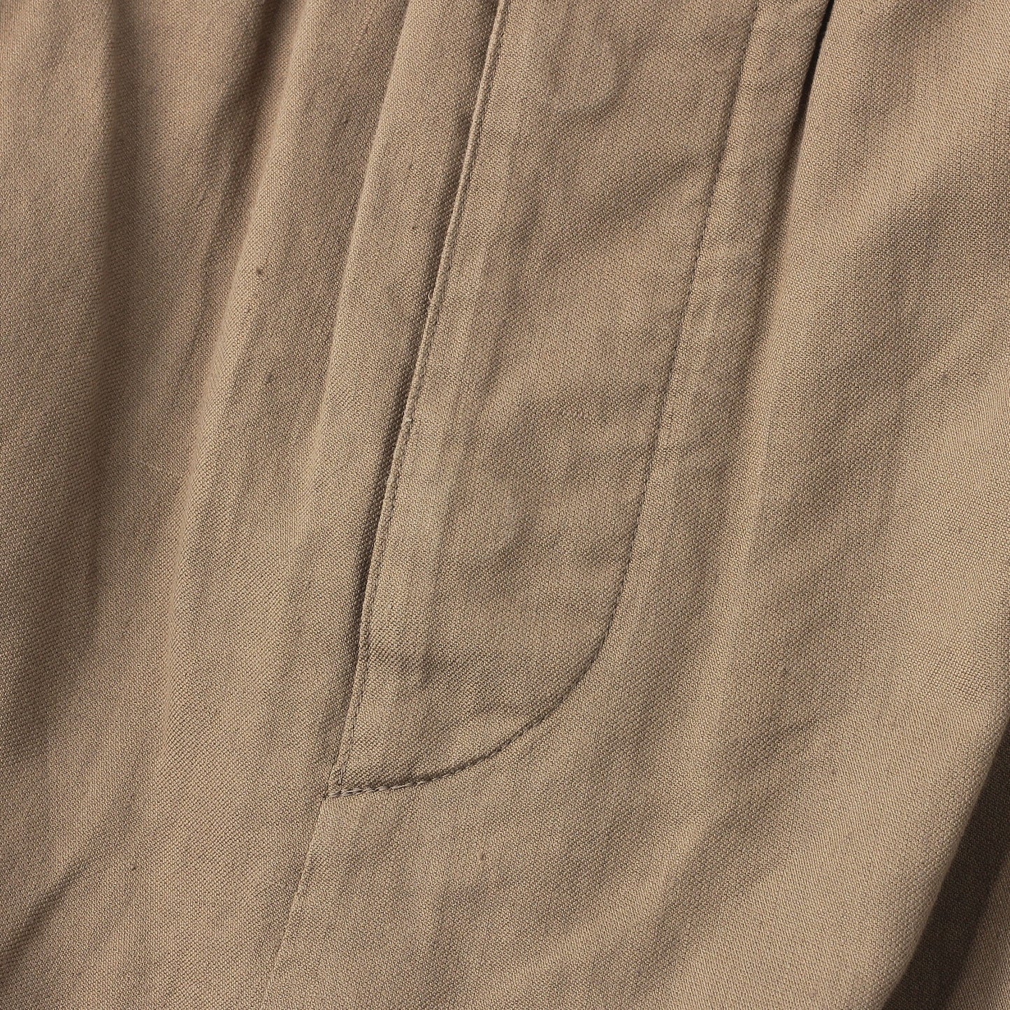 LINEN COTTON TWILL TROUSERS