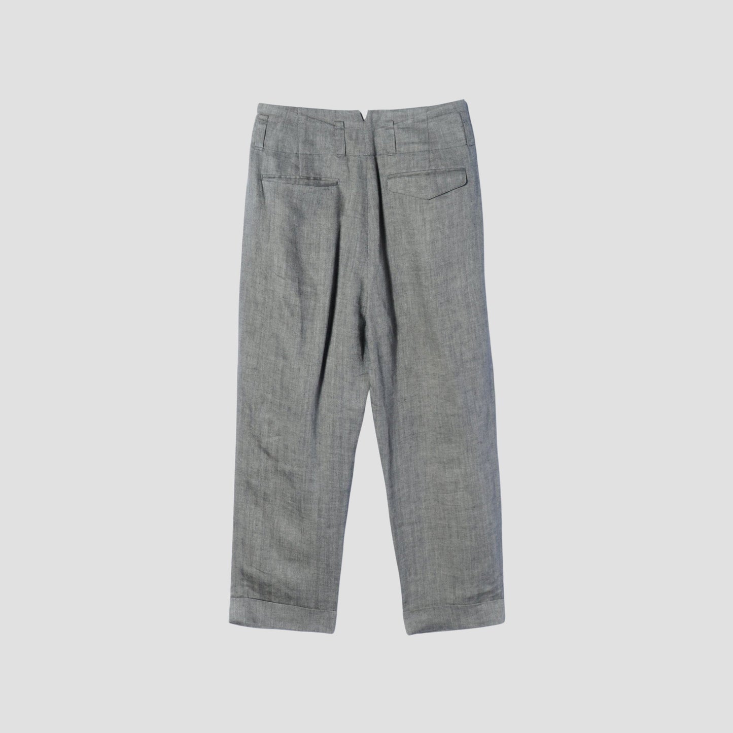 CLEAN HERRINGBONE TROUSERS