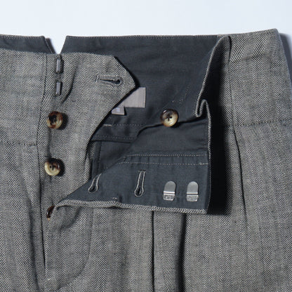 CLEAN HERRINGBONE TROUSERS