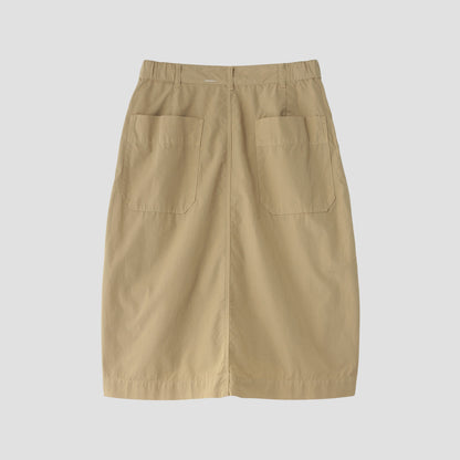 COMPACT TOUGH COTTON POPLIN SKIRT