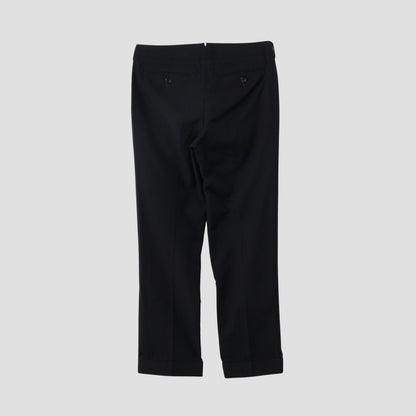 WOOL COTTON GABARDINE TROUSERS
