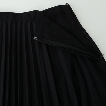 WOOL COTTON GABARDINE SKIRT