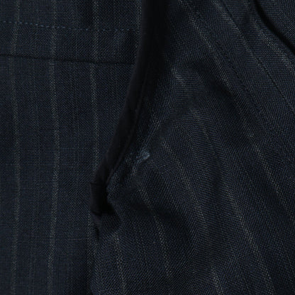 CHALK STRIPE LINEN WOOL JACKET