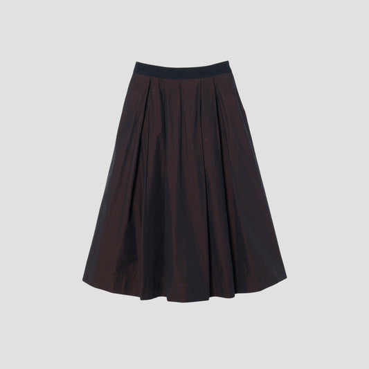 FINE COTTON CHAMBRAY  SKIRT