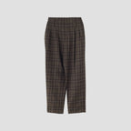 TONAL CHECK WOOL TROUSERS