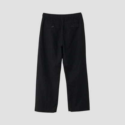 LINEN COTTON TWILL TROUSERS