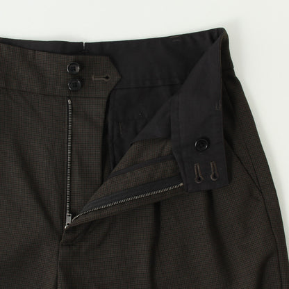 FINE CHECK WOOL TROUSERS