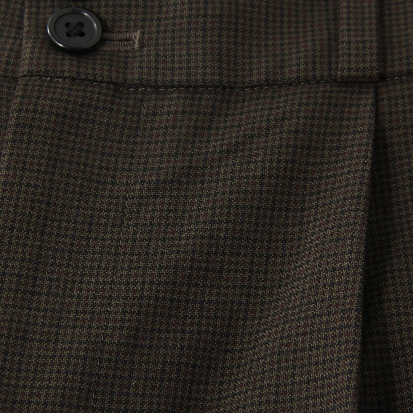 FINE CHECK WOOL TROUSERS