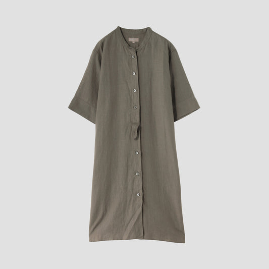 PLAIN WEAVE LINEN DRESS