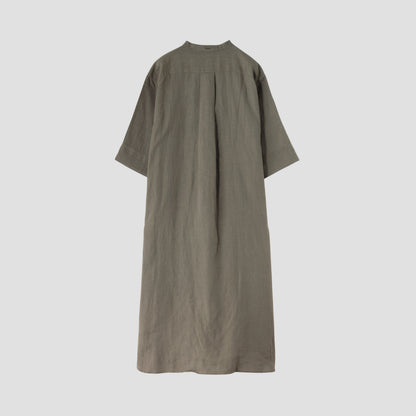 PLAIN WEAVE LINEN DRESS