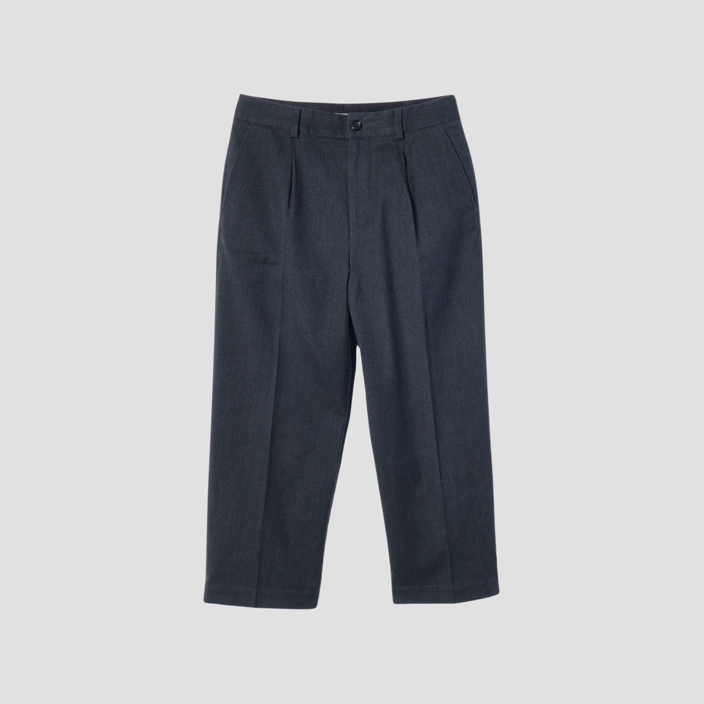 BRUSHED COTTON WOOL TROUSERS