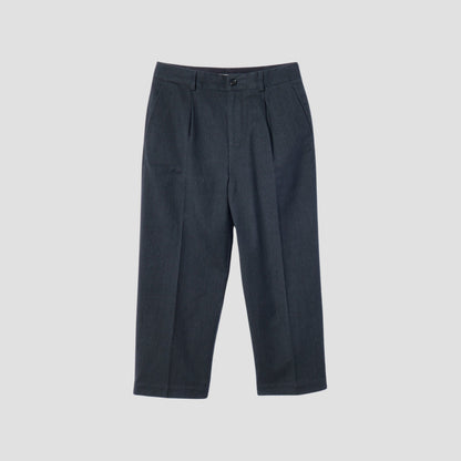 BRUSHED COTTON WOOL TROUSERS