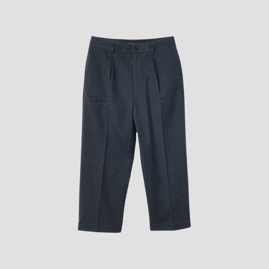 BRUSHED COTTON WOOL TROUSERS