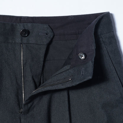 BRUSHED COTTON WOOL TROUSERS