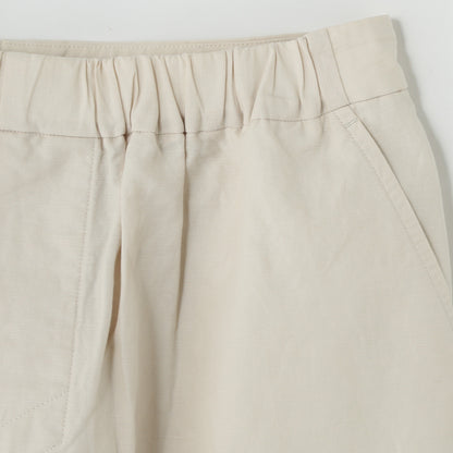 PLAIN WEAVE COTTON LINEN SKIRT