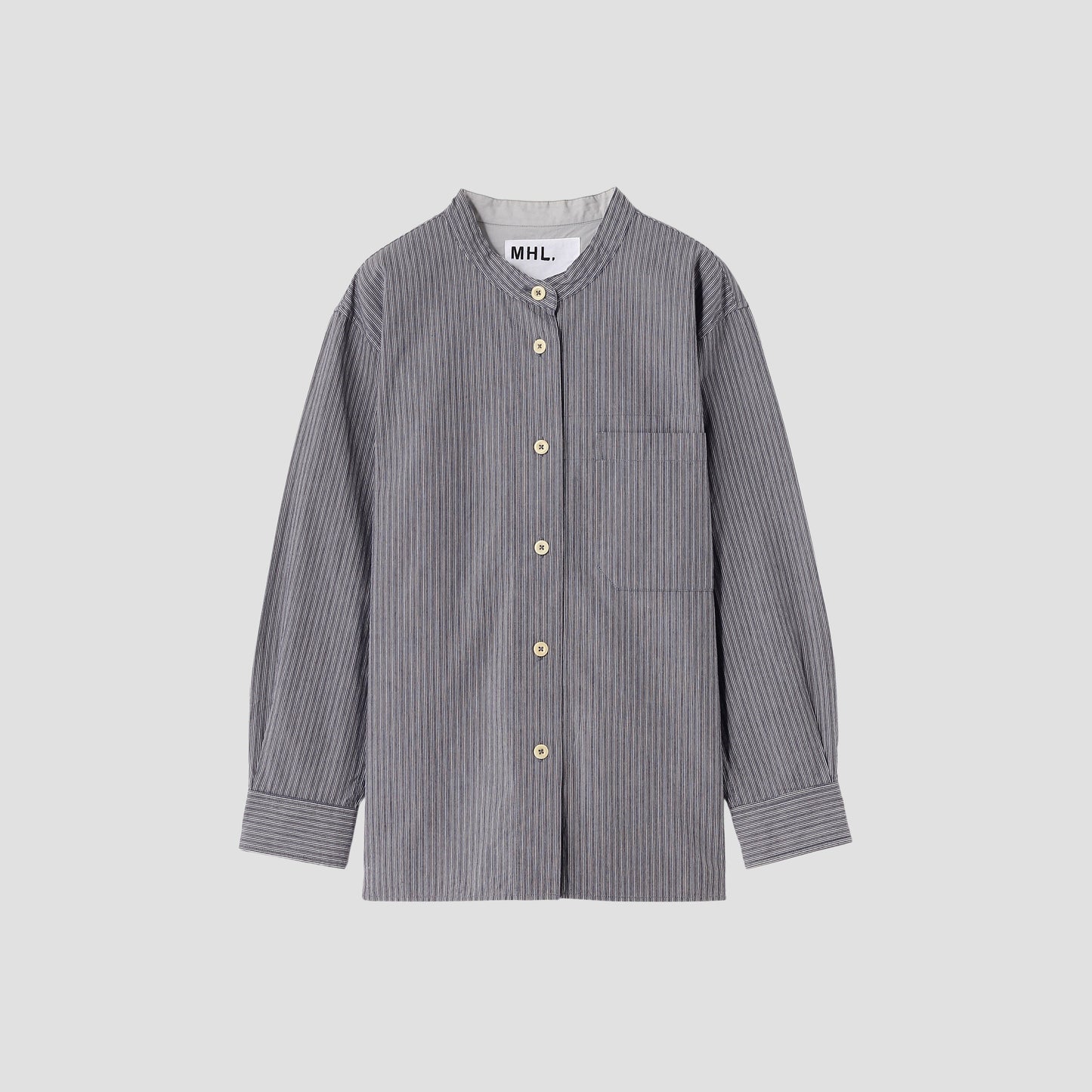NATURAL SEERSUCKER STRIPE SHIRT
