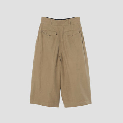 YARN DYE COTTON LINEN TROUSERS