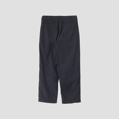 LINEN COTTON CANVAS TROUSERS