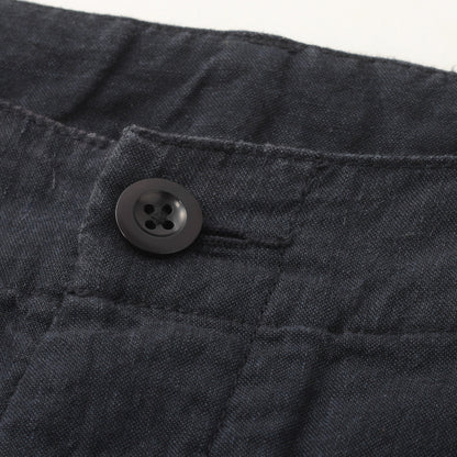 LINEN COTTON CANVAS TROUSERS