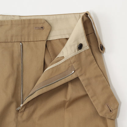 HIGH DENSE LINEN TWILL TROUSERS