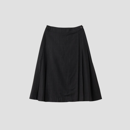 LARGE CHECK WOOL COTTON SKIRT