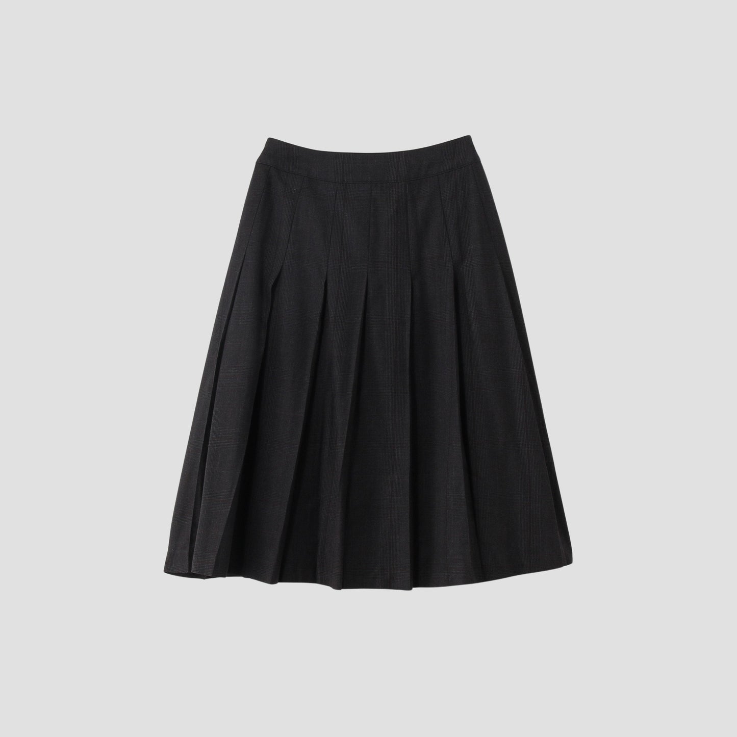 LARGE CHECK WOOL COTTON SKIRT