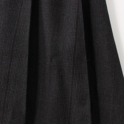 LARGE CHECK WOOL COTTON SKIRT