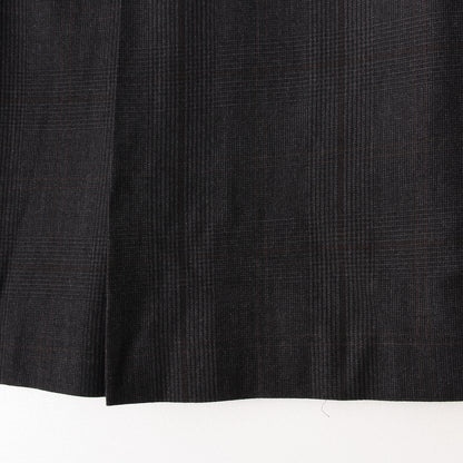 LARGE CHECK WOOL COTTON SKIRT