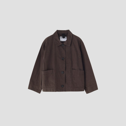 OVERDYE MELANGE COTTON LINEN BLOUSON