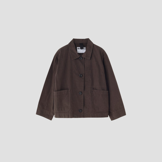 OVERDYE MELANGE COTTON LINEN BLOUSON