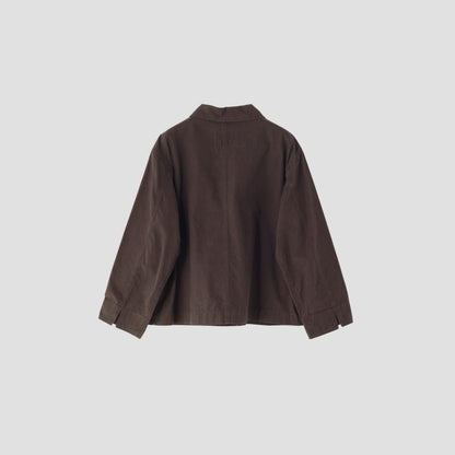 OVERDYE MELANGE COTTON LINEN BLOUSON