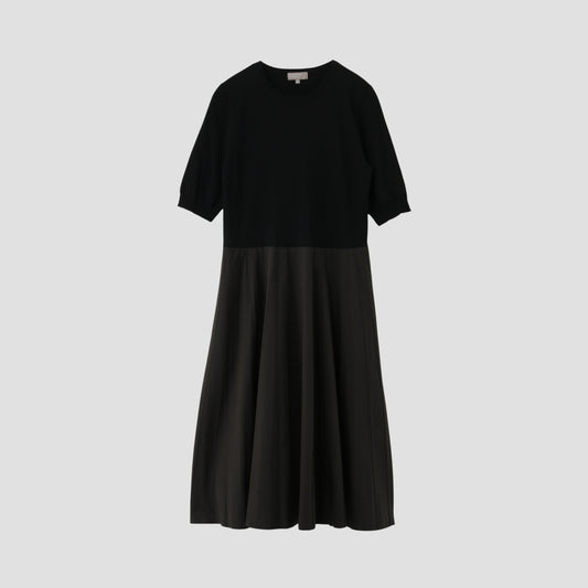COTTON SILK POPLIN DRESS