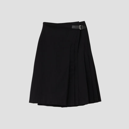COTTON SILK POPLIN SKIRT