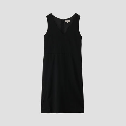 MILLED WOOL TWILL DRESS