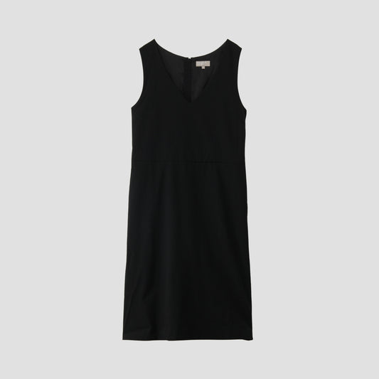 MILLED WOOL TWILL DRESS
