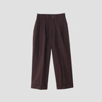 MATT COTTON SILK POPLIN TROUSERS