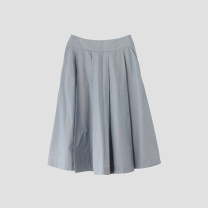 HAIRLINE STRIPE COTTON SKIRT