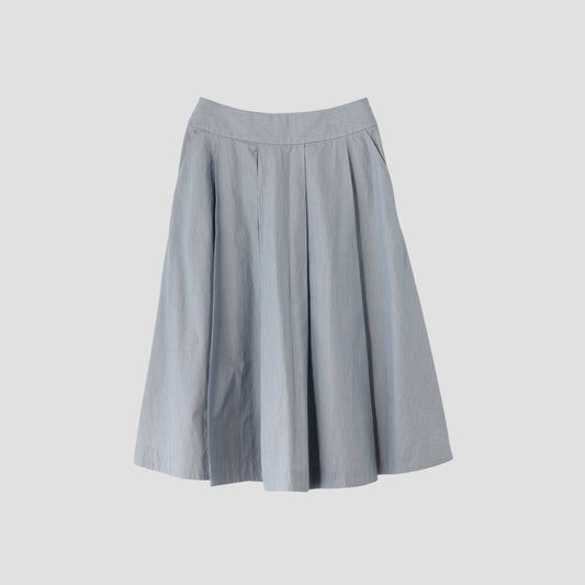 HAIRLINE STRIPE COTTON SKIRT
