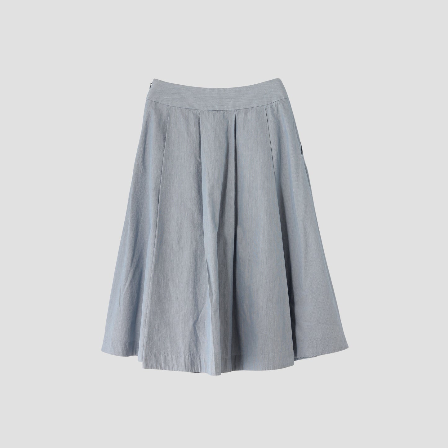 HAIRLINE STRIPE COTTON SKIRT