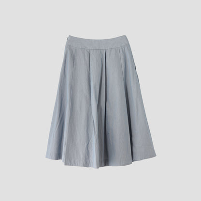 HAIRLINE STRIPE COTTON SKIRT