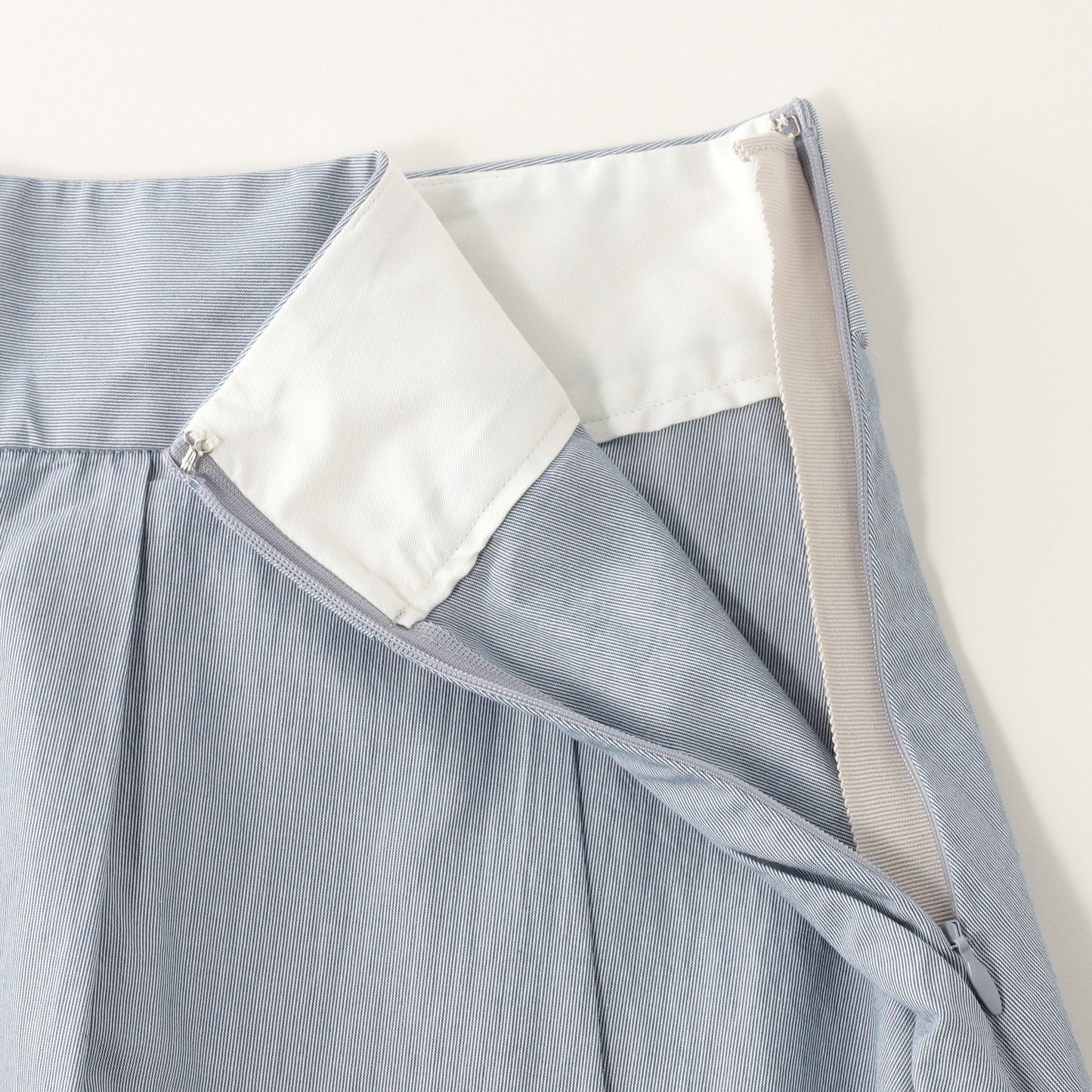 HAIRLINE STRIPE COTTON SKIRT